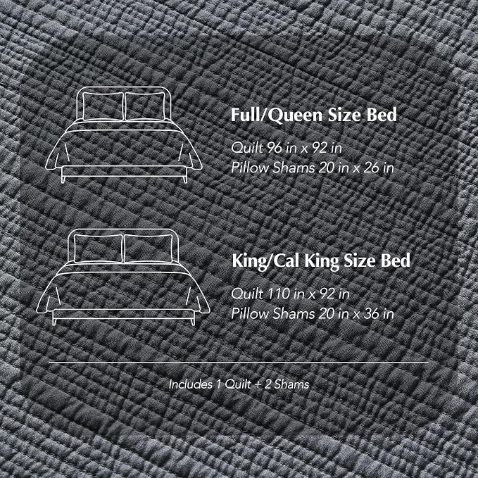 EVERGRACEHOME Cotton Sateen Channel Quilt Set, Queen Size, Midnight Blue | 100% Cotton, Pre-Washed Soft Coverlet Bedspread, 3-Piece Refined Channel Stitch Bedding Set for All Season, 2 Pillow Shams