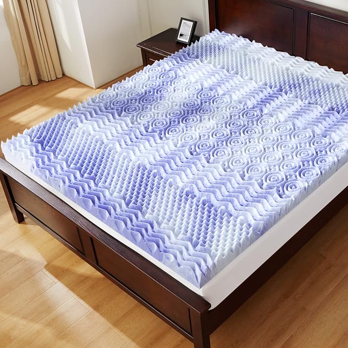 Dreamsmith King Mattress Topper, 2 Inch 7-Zone Memory Foam Mattress Topper Pressure Relief Soft Mattress Topper, Made with CertiPUR-US® Certified Foam, Oeko-Tex Certified