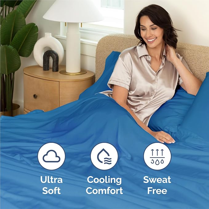King 6 Piece Bed Sheet Set - Soft, Breathable & Cooling Sheets - Royal Blue | Ultra Soft Hotel Luxury Bedding Set w/ 8-16 Inch Deep Pockets - 1 Flat & 1 Fitted Sheet & 4 Pillowcases - Wrinkle & Fade Free