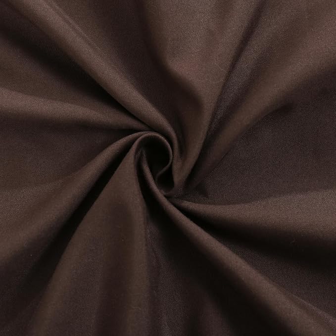 Merryword Dark Brown Body Pillow Cover 20x54inches Chocolate Long Pillowcase Ruffled Body Pillowcases Cute Pillowcase Pillow Sham (1 Body, Chocolate)