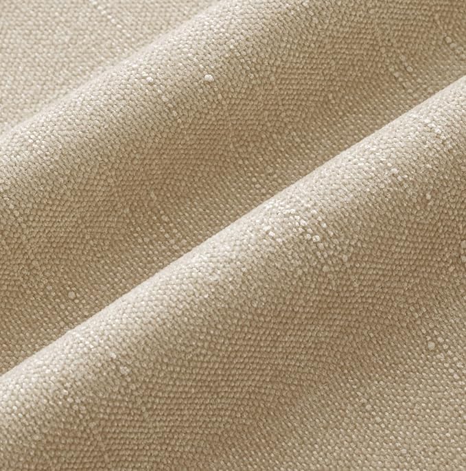 MIULEE Textured Chenille Throw Pillow Covers 20x20 Inch Beige | Pack of 2 Decorative Soft Throw Pillows, Solid Textured Cushion Covers, Modern Home Decor for Couch Sofa Bedroom Living Room