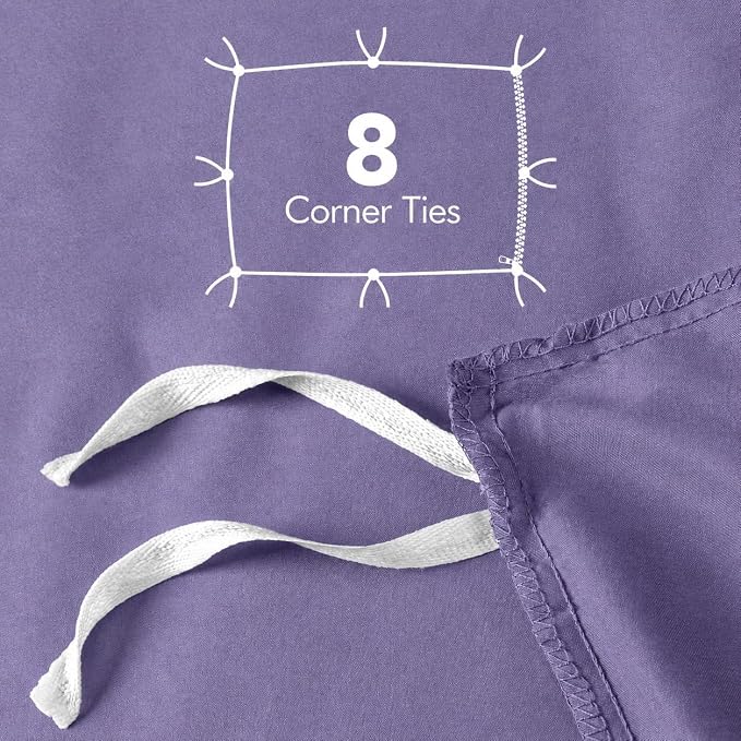 Duvet Cover Queen, 3 Piece Cotton Like Polyester With Zipper Closure, Peri | Extra Soft and Breathable, Wrinkle & Fade Resistant, Includes Duvet Cover and 2 Pillow Shams, Comforter Not Included, OekoTex