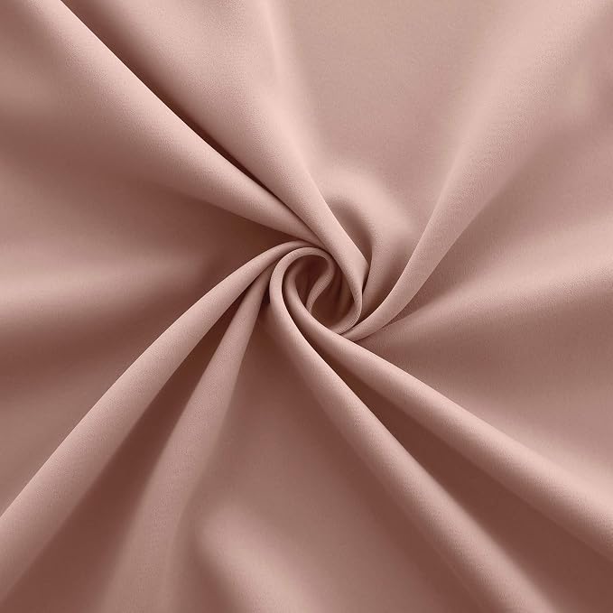 Blush Pink Curtains 63 Inch Length for Bedroom 2 Panels Set Blackout Drapes Boho Grommet Thermal Light Blocking Darkening Pastel Pretty Curtains for Living Room Window Girls Nursery Teen,63 in Long