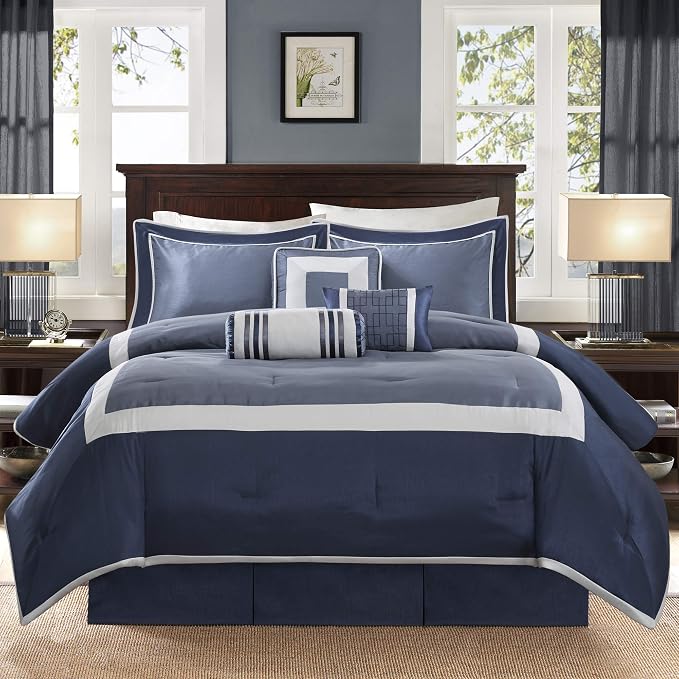Madison Park Deluxe Hotel Style Comforter Set, 7PC Queen Bedding Set