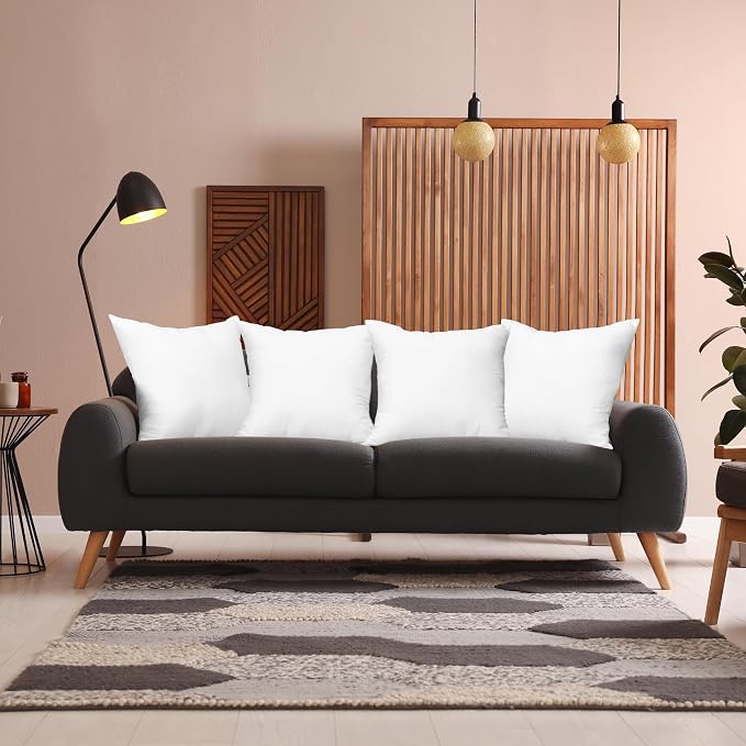 Utopia Bedding Throw Pillows, Decorative 26x26 Pillow Inserts, Set of 4 | Down alternative pillow insert with plush fluffy fill for beds sofas couches and chairs. Suitable for indoor outdoor use.