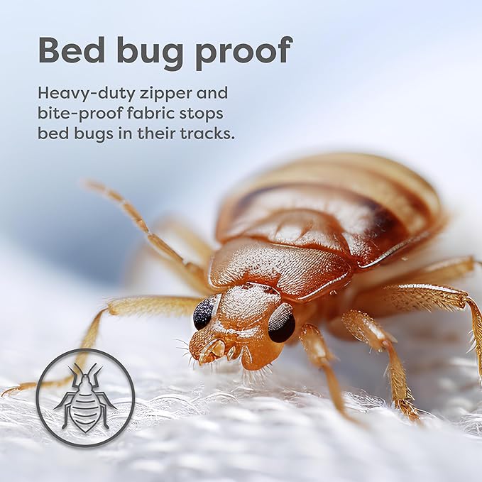 HOSPITOLOGY PRODUCTS Mattress Encasement - Zippered Bed Bug Dust Mite Proof Hypoallergenic - Sleep Defense System - Full/Double - Waterproof - Stretchable - Standard 12" Depth - 54" W x 75" L