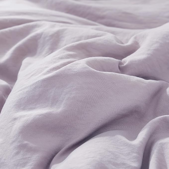 Twin XL Comforter Set- 5 Pieces Prewashed Bed in a Bag Twin Bedding Sets | Soft All Season Comforter with Sheets, Pillow Sham & Pillowcase, Lilac