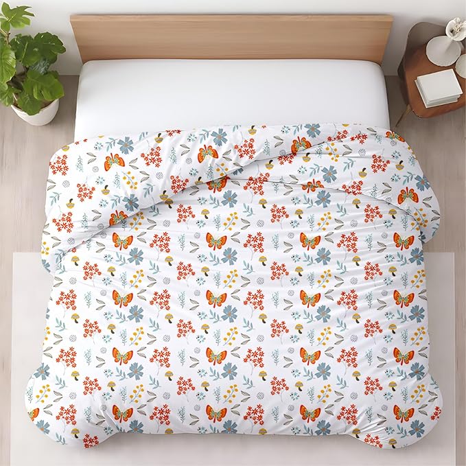 120"x98" 1 Pc Oversized King Duvet Cover Only 100% Egyptian Cotton - 600 TC Comforter Cover, Zipper Closure & Corner Ties - Fits Large King Inserts (Oversized King, Rain Forest)