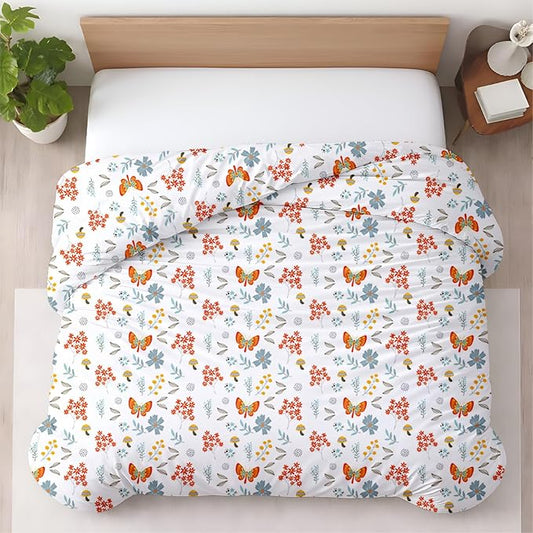 1 Pc California King Size Duvet Cover Only -100% Egyptian Cotton 600 Thread Count Ultra Soft Premium Durable Comforter Cover Zipper Closure & Corner Ties (Rain Forest,104"x98")