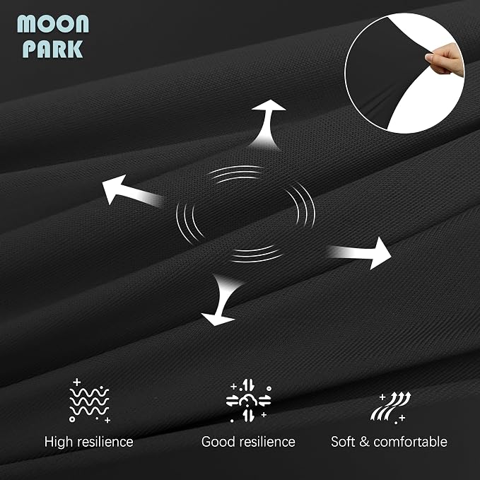 MOON PARK Pregnancy Pillows for Sleeping - U Shaped Full Body Maternity Pillow with Removable Cover - Support for Back, Legs, Belly, Hips - 57 Inch - Black - Cooling Cover