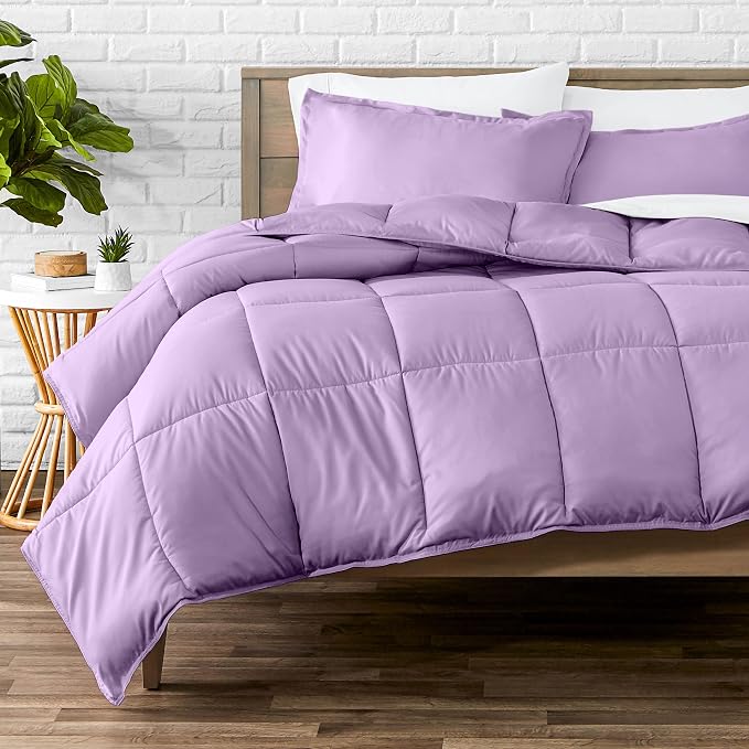 Bare Home Full Comforter Set - 1800 Ultra Soft (Full, Lavender) | All-Season, Breathable, Hypoallergenic, Premium 1800, Warm, Cozy