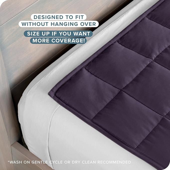 Bare Home Cotton Weighted Blanket (Eggplant, 48"x72" 12lbs) | Full or Queen Size for Adults, All-Natural 100% Cotton, Premium Heavy Blanket Nontoxic Glass Beads