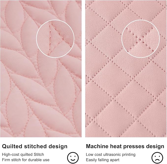 SunStyle Home King Quilt Bedding Set, Lightweight Summer Bedspreads,Pink | Soft Coverlet With 2 Pillow Shams,Morden Style Quilts for All Season,Suitable for Bed,Couch,Bedroom,Guest Room,106"X96"