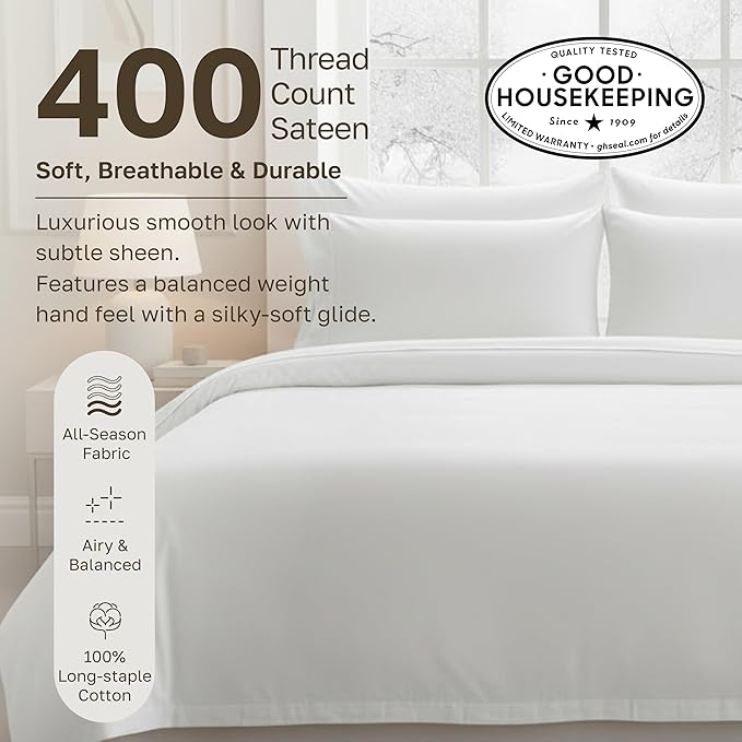 California Design Den Full/Queen Duvet Cover, Paisley Beige Print | Duvet Cover Only, Comforter Not Included, Backed by Good Housekeeping Seal, Button Closure & Corner Ties