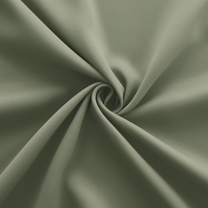 KOUFALL Dark Sage Green Curtains 108 Inches Long,Boho Room Darkening Thermal Blackout Drapes for Bedroom,2 Panel Set
