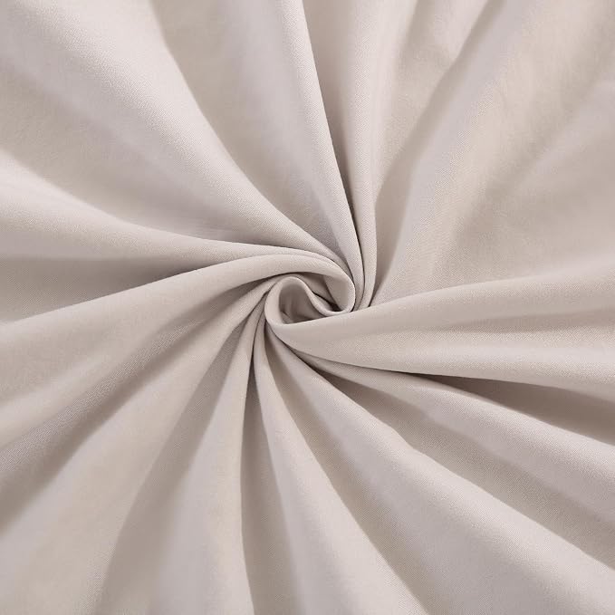 Beige Gray Body Pillow Cover 20x54inches Long Pillowcase Ruffled Pillowcases Shabby Chic Ruffled Fringe Decor Body Ruffled Pillow Sham Cute Pillowcase (1 Body, Beige Gray)