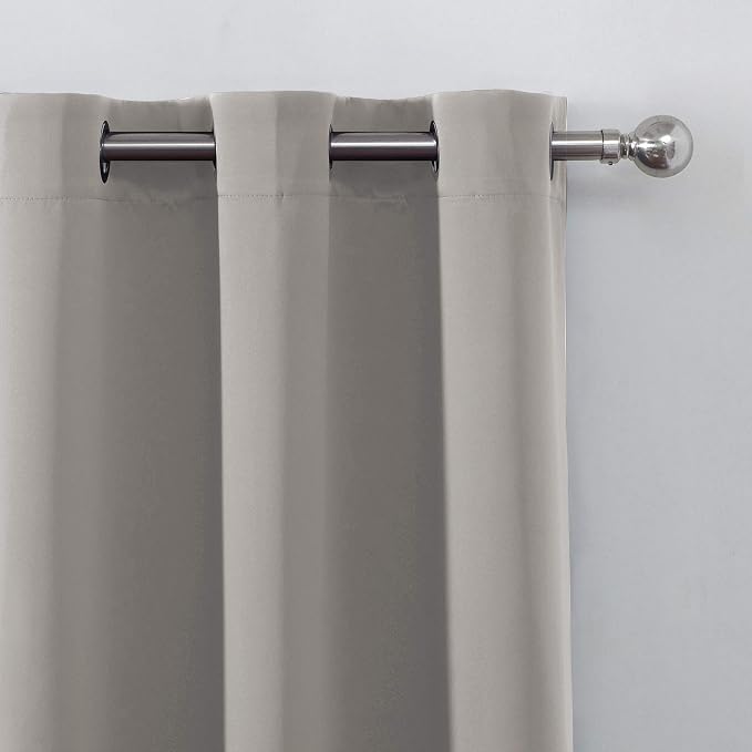 Light Beige Thermal Blackout Curtains/52 x 95 Inch/Set of 2 Panels Room Darkening Curtains