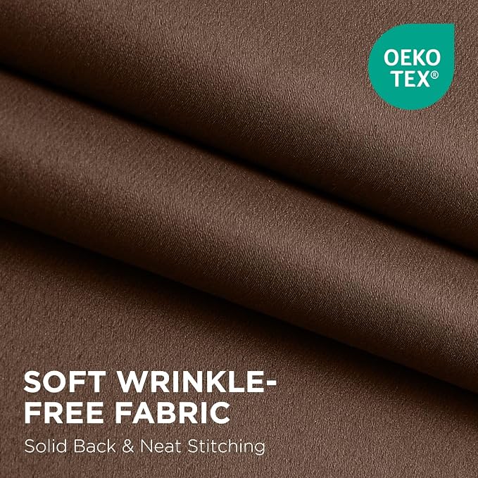 Joydeco Door Curtain Blackout Curtains for Doorway Privacy Closet Drapes | Room Divider Curtains for Bedroom Living Room, Sliding Door Curtains for Open Closet (Brown, 40Wx78L, 1 Panel)