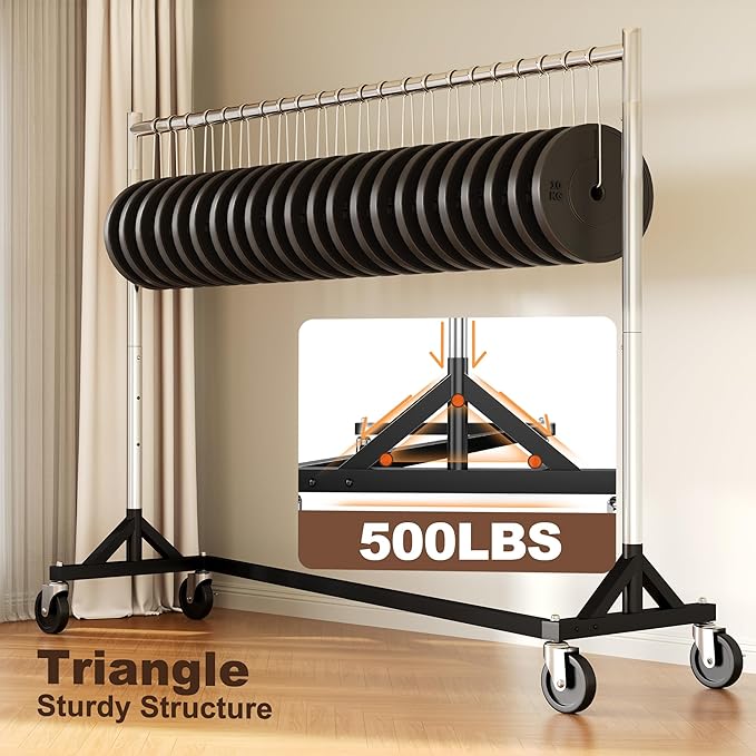 HOKEEPER Commercial Z Base Garment Rack Hold 500LBS Heavy Duty Clothing Rack Adjustable Rolling Clothes Rack for Hanging Clothes Racks on Wheels Portable Z Rack, Chrome Finish | Portable Z Rack, Commercial Heavy Duty Clothing Rack Rolling Garment Rack ...