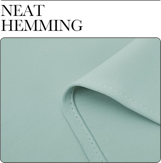 NICETOWN Aqua Blue Room Darkening Curtains, Set of 2, 42 x 48-inch | Window Treatment Thermal Insulated Solid Grommet Room Darkening Curtains/Drapes for Kitchen Bedroom