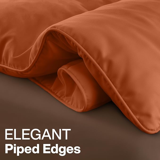 Utopia Bedding Queen Comforter, Duvet Insert, Burnt Orange, 88 x 88 Inches | Soft and Fluffy Down Alternative Bed Comforter, All Season, Breathable, Corner Tabs, Box Stitched, Durable, Machine Washable
