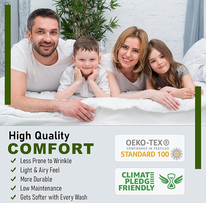 RUVANTI 100% Cotton Percale Sheets California King Size, Phulkari | Crisp Cooling for Hot Sleepers, Deep Pocket 14", Soft Breathable & Durable, Hotel-Style 4 Piece Set