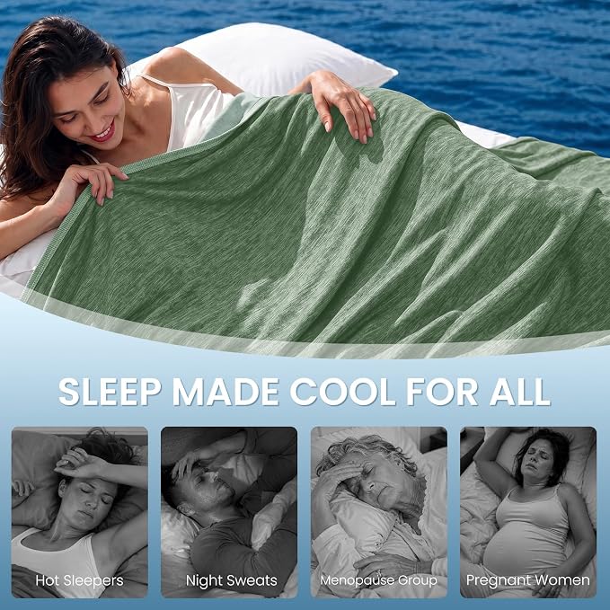 TOPCEE Cooling Blanket(60"x90"Twin Size)for Night Sweats Absorbs Heat to Keep Adults, Children Cool on Warm Nights, Q-Max 0.5 Cooling blankets for Hot Sleepers, Ultra-Cool Lightweight Blanket for Bed | Absorbs Heat Cold Summer Blanket for Night Sweats ...