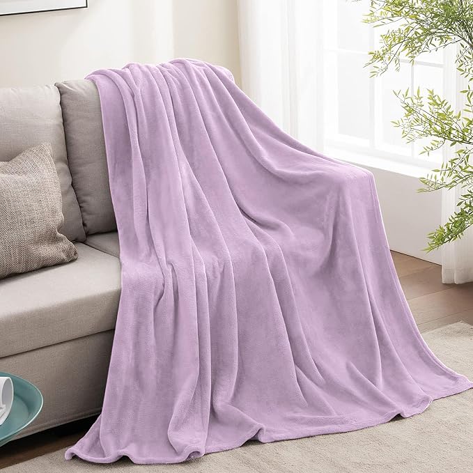 BEDELITE Fleece Blanket Soft Plush Throw for Couch Lilac 50"x60" | Ultra Soft Fleece, Plush Microfiber, Lightweight Warmth, All Season Comfort, Fade Resistant, Machine Washable, Couch Sofa Bed