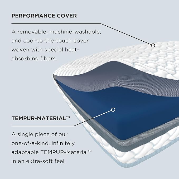 Tempur-Pedic TEMPUR-Cloud® + Cooling Pillow, Standard - 2-Pack