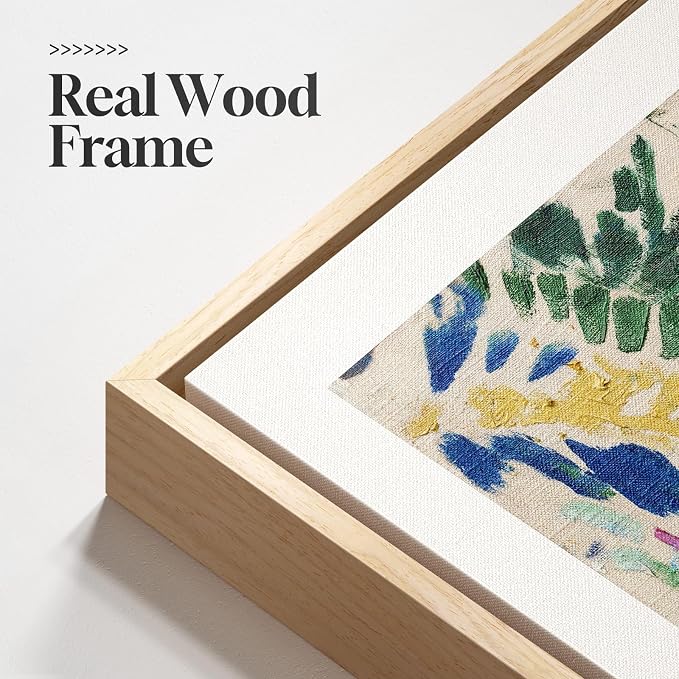 Framed Matisse Wall Art, 3 Piece Large Canvas Abstract Art Prints for Living Room, Henri Matisse Famous Landscape Painting Picture - Total Size 30x60