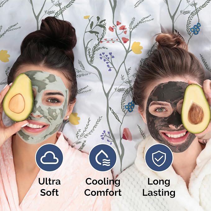 Cal King 4 Piece Floral Sheet Set - Breathable & Cooling - Wild Flower | 1 Flat, 1 Fitted & 2 Pillowcases w/ Deep Pockets, Boho Botanical Floral Bedding, Breathable & Cooling, Wrinkle & Fade Free