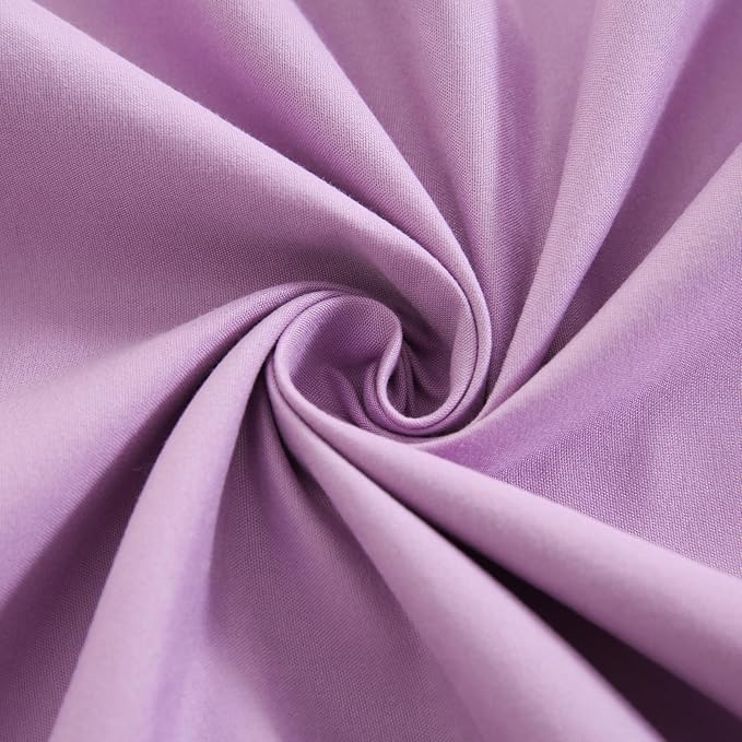Merryword Lavender Purple Pillow Shams Light Purple Ruffle Standard Pillowcases Cute Pillow Cover Set of 2 Shabby Chic Soft Microfiber Pillowcases 2 Pack