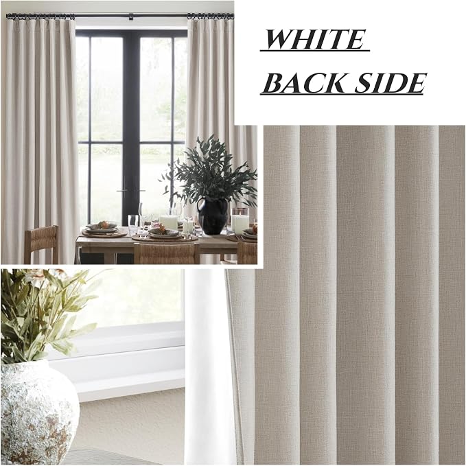 QJmydeco 120 Inch Curtains High Ceiling Tall Curtains for Living Room Long Large Window Drapes 120 Length/10 ft Heat Insulated Summer Luxury Bohemian Blackout Curtains Cottage (W50 xL120 2Panels)