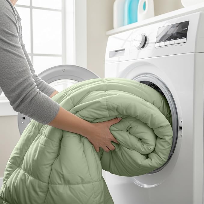 Utopia Bedding Duvet Insert, Twin Comforter 64 x 88 Inches, Sage Green | Cozy All Season Comforter for Kids and Teens, Unisex, Down Alternative Fill, Soft Microfiber Shell, Machine Washable.