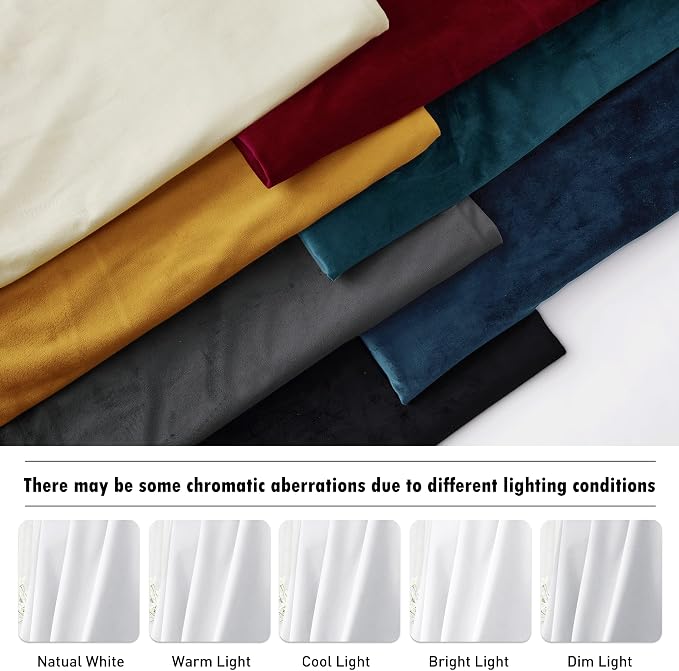RYB Home White Velvet Curtains 96 inches Long for Bedroom - Luxury Light Reducing Vertical Back Tab Drapes Simple Home Decoration for Sliding Door Living Room, W52 x L96, 2 Pieces | Thermal Insulated,Privacy UV Block,OEKO-TEX Certified,Luxury Window De...