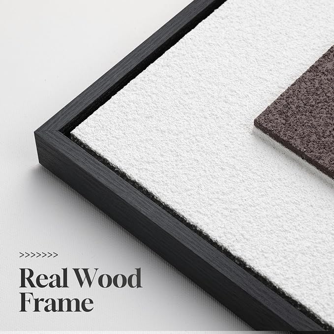 3D Textured Large Framed Neutral Abstract Wall Art for Living Room, 3 Piece | Wood Frames, Brown and Cream Sandstone Paintings, Modern Artwork for Walls, Geometric Sculptural Pictures Wall Decor Bedroom