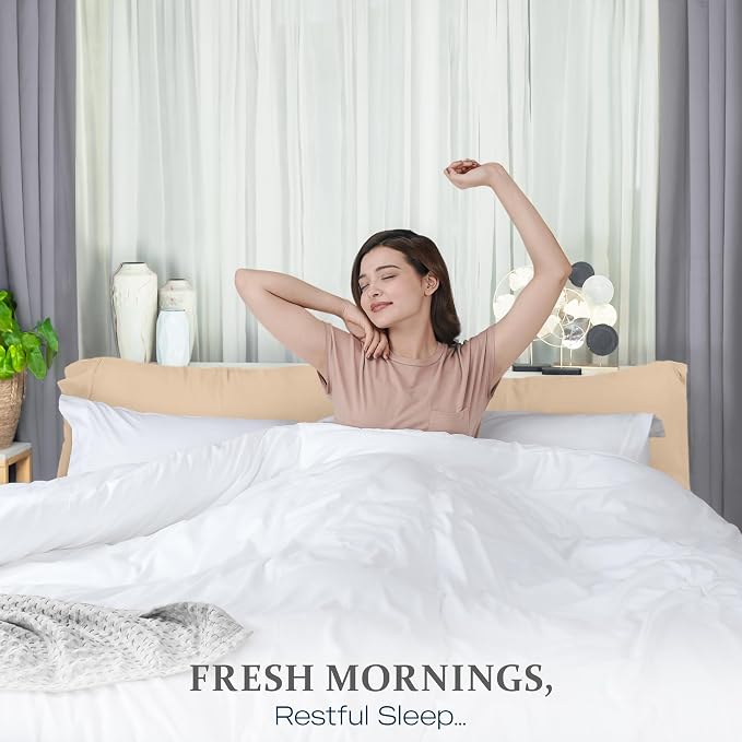 Duvet Cover King, 3 Piece Cotton Like Polyester With Zipper Closure, White | Extra Soft and Breathable, Wrinkle & Fade Resistant, Includes Duvet Cover and 2 Pillow Shams, Comforter Not Included, OekoTex