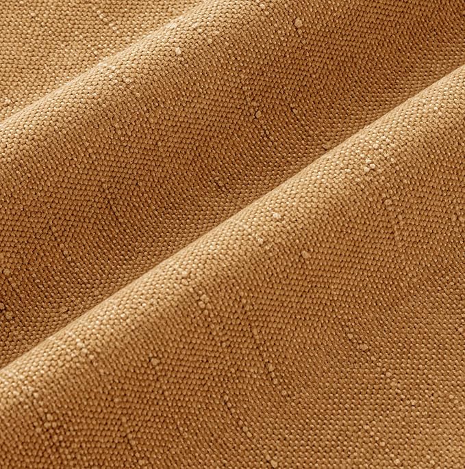 MIULEE 24x24 Inch Euro Textured Chenille Throw Pillow Covers Golden Brown | Pack of 2 Decorative Soft Throw Pillows,Solid Textured Cushion Covers,Modern Home Decor for Bed Couch Sofa Bedroom Livingroom