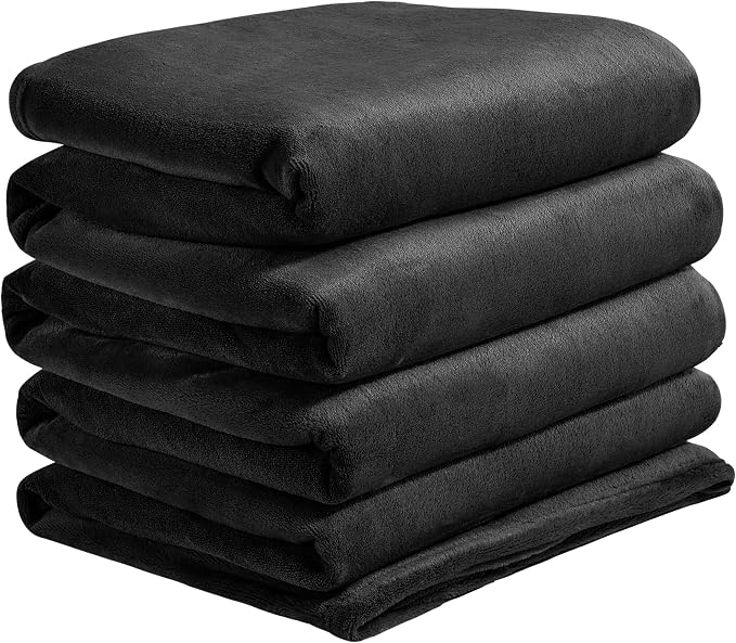 BEDELITE Fleece Blanket Soft Plush Oversized Bed Blanket Black 120"x120" | Ultra Soft Plush Fleece, Lightweight Warmth, All Season Comfort, Fade Resistant, Machine Washable, Perfect for Sharing