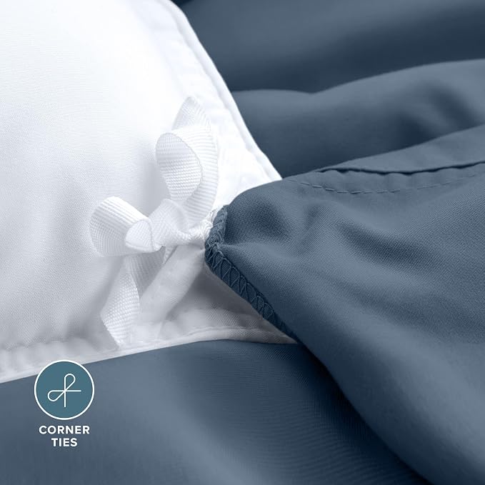 Bare Home Duvet Cover Set 1800 Ultra-Soft (King, Bering Sea) | Lightweight, Cooling, Breathable, Premium 1800 Ultra-Soft, All-Season