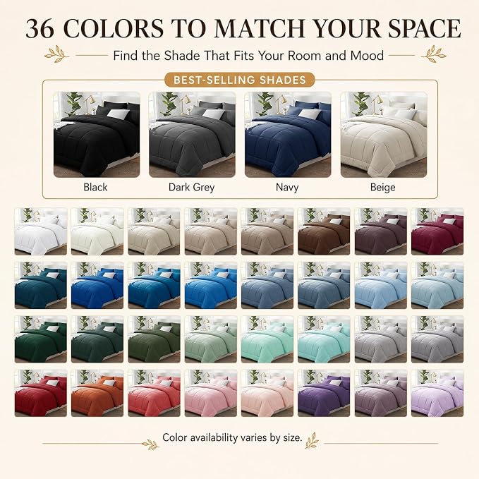 King Size Comforter Set Spa Blue - 7 Pieces Bed in a Bag | OEKO-TEX Certified, All-Season, Bedroom, Guest Room, Down-Alternative Comforter + Flat & Fitted Sheets + 4 Pillowcases