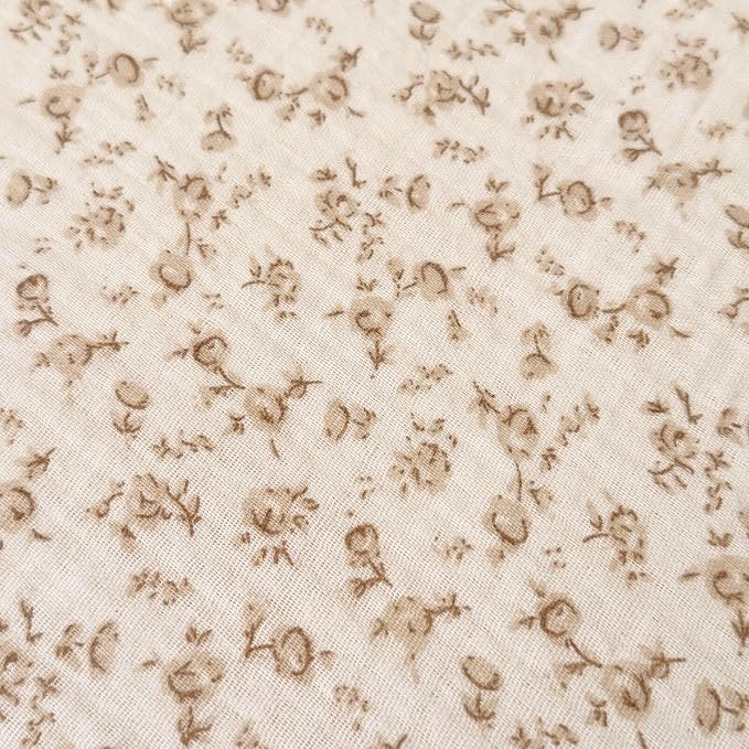 Cottage Camellia Print Duvet Cover King, Double-Layer Cotton Muslin Comforter Cover Floral Design Vintage Bedding Quilt Cover with Ruffles,90"x104", No Pillow, Machine Wash