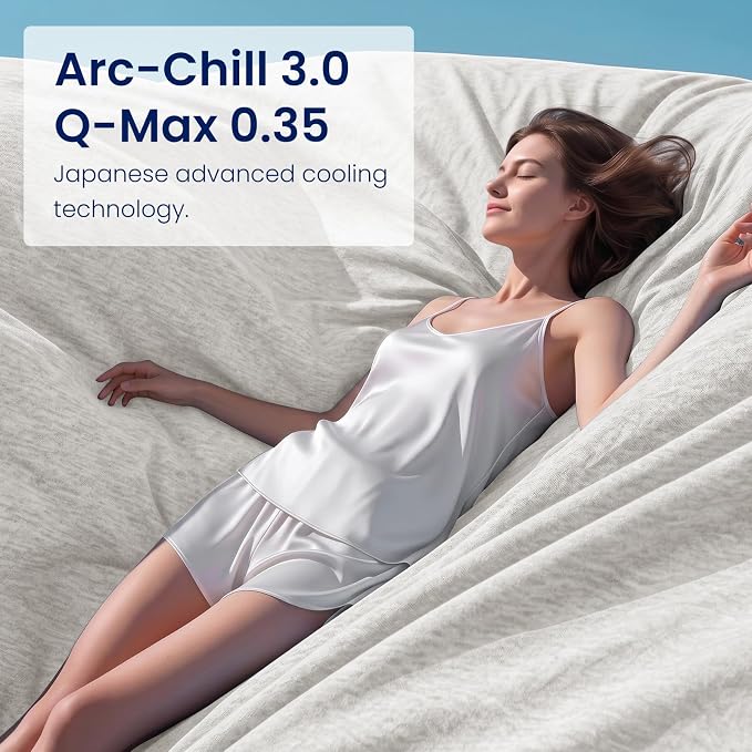 Topcee Cooling Blanket(90"x108"King Size) for Night Sweats Absorbs Heat to Keep Adults Cool on Warm Nights, Q-Max 0.5 Cooling Blankets for Hot Sleepers, Ultra-Cool Lightweight Blanket for Bed | Absorbs Heat Cold Summer Blanket for Night Sweats & Menopa...
