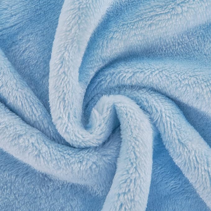 Light Blue Fleece Plush Throw Blanket 60"x80"for Couch Fuzzy Cozy Flannel | Super Soft Lightweight Microfiber Blanket for Sofa Bed bedroom Home Decor All Season,Birthday Gifts for Women Mom Adult