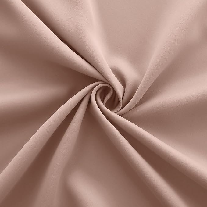 KOUFALL Blush Pink Curtains 42x63 Inches Long for Dining Room 2 Panels Blackout Room Darkening Curtain for Bedroom