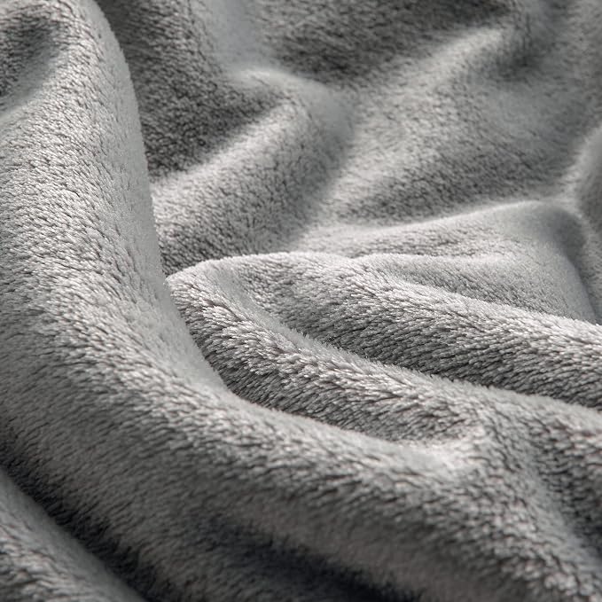 BEDELITE Fleece Blanket Soft Plush Oversized Bed Blanket Grey 120"x120" | Ultra Soft Plush Fleece, Lightweight Warmth, All Season Comfort, Fade Resistant, Machine Washable, Perfect for Sharing