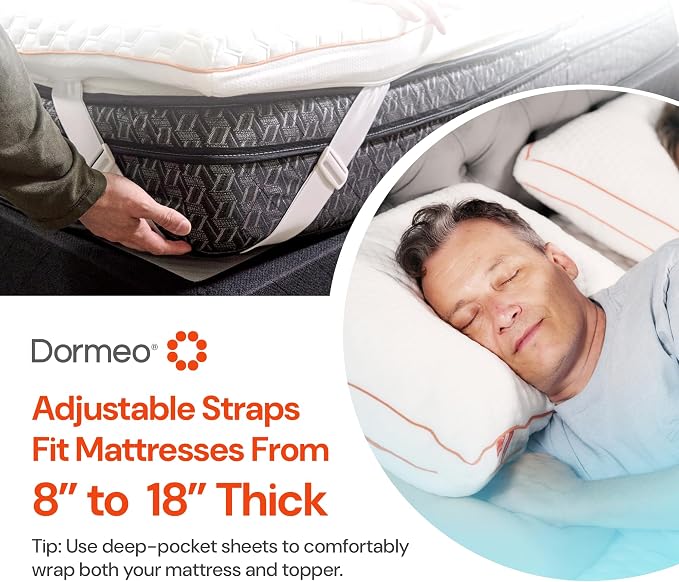 Dormeo Premium California King Breathable Mattress Topper - Octaspring | 3-Zone Octaspring Springs, Relieves Pressure Points For Back Support, Anti-Slip Bottom, Topper Only, Mattress Not Included