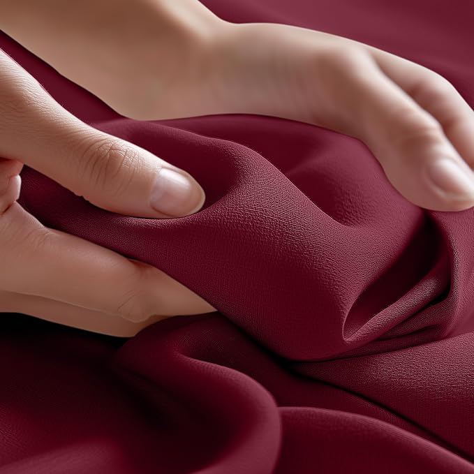 Twin Size Flat Sheet Only, Ultra Soft & Breathable Hotel Sheets, Burgundy | Hotel Bedding, Cooling Comfort, Smooth Feel, Wrinkle & Fade Resistant, Easy Care, Long-Lasting, Machine Washable, OEKO-TEX