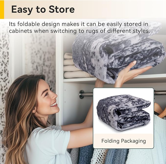 RELEANY Washable Runner 2'6"x10' Abstract Area Rug for Hallway Black White | Carpet for Kitchen, Entryway, Bathroom, Living Room, Bedroom, Printed Pattern, Non‑Slip, Soft, Stain‑Resistant, Easy to Clean