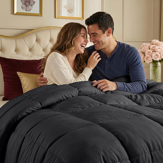 Utopia Bedding Duvet Insert, Twin Comforter 64 x 88 Inches, Grey | Cozy All Season Comforter for Kids and Teens, Unisex, Down Alternative Fill, Soft Microfiber Shell, Machine Washable.